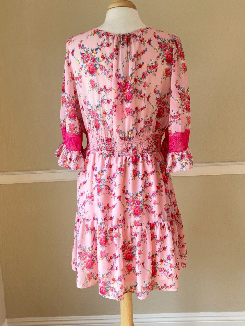 Betsey Johnson Bush Gardens Print Georgette Dress Size XXL NWT - Picture 2 of 15